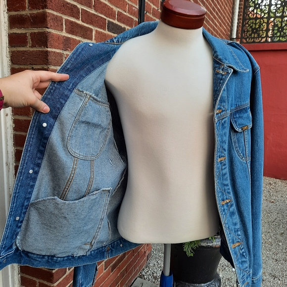 Lee Vintage 90's Denim Trucker Jacket Unisex Spring Blogger - Picture 9 of 12